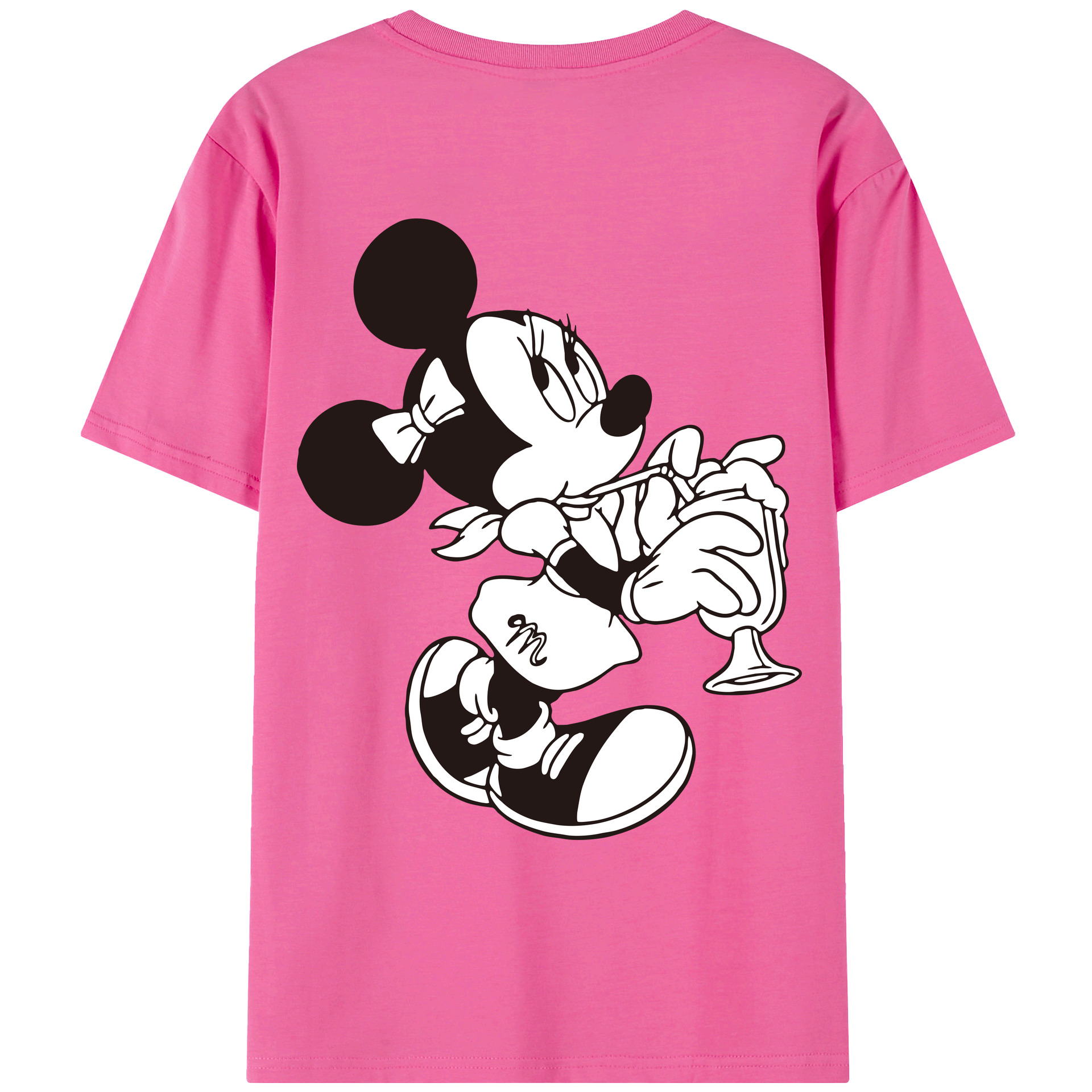 （画像用） ミッキーマウス Mickey Mouse レディース半袖Tシャツ(バックプリント)